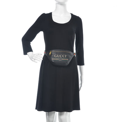 Gucci Grained Calfskin Small Logo Belt Bag Black 2 of 10