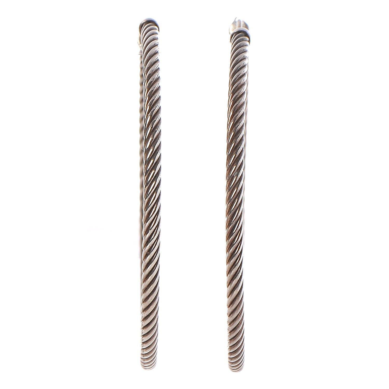 David Yurman Sterling Silver 54mm Cable Classics Hoop Earrings 1 of 6