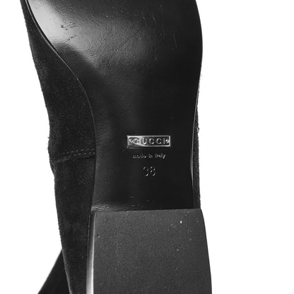 Gucci Suede Dionysus Over The Knee Boot 38 Black 6 of 7