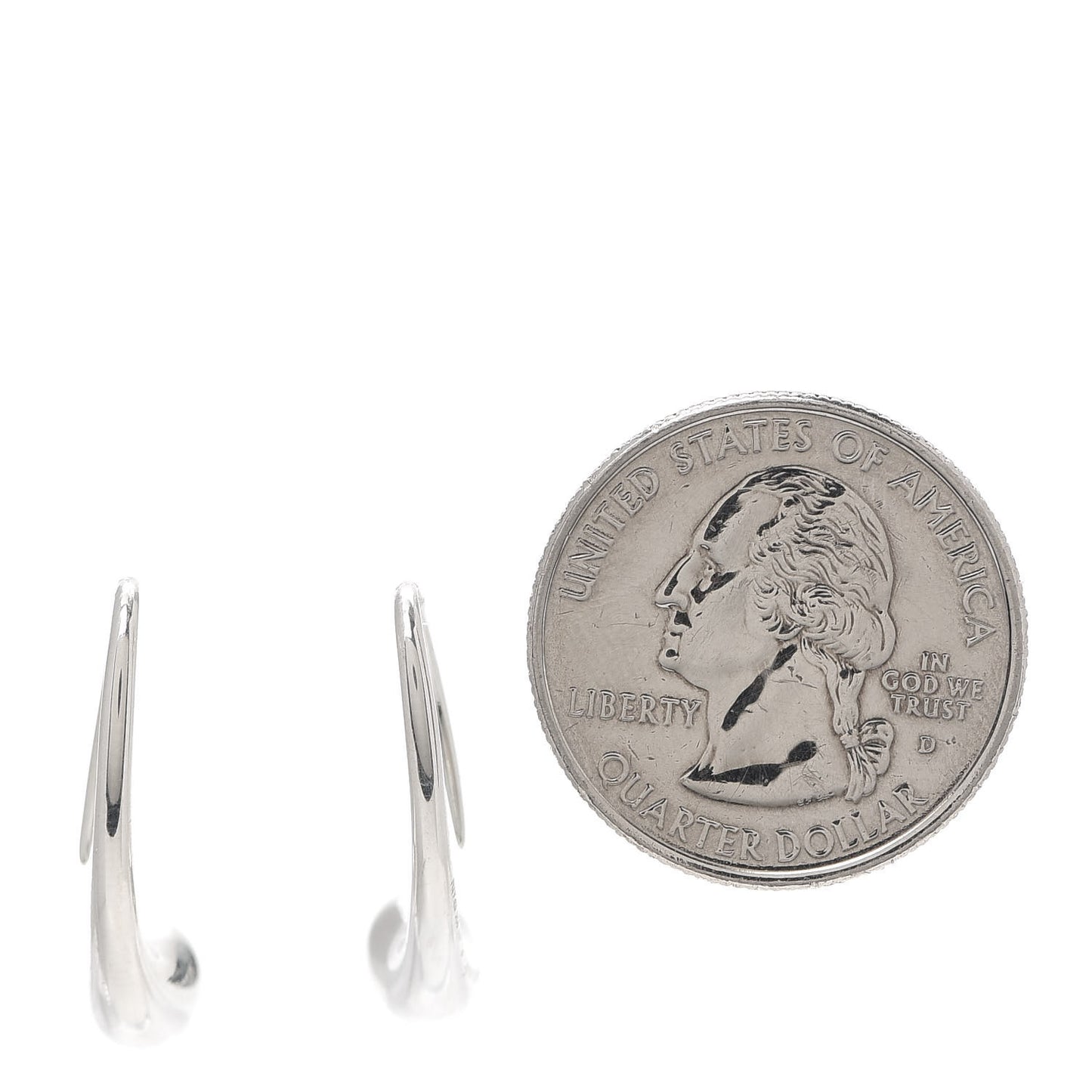 Sterling Silver Elsa Peretti Teardrop Hoop Earrings