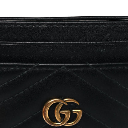 Gucci Calfskin Matelasse GG Marmont Card Holder Black 8 of 14