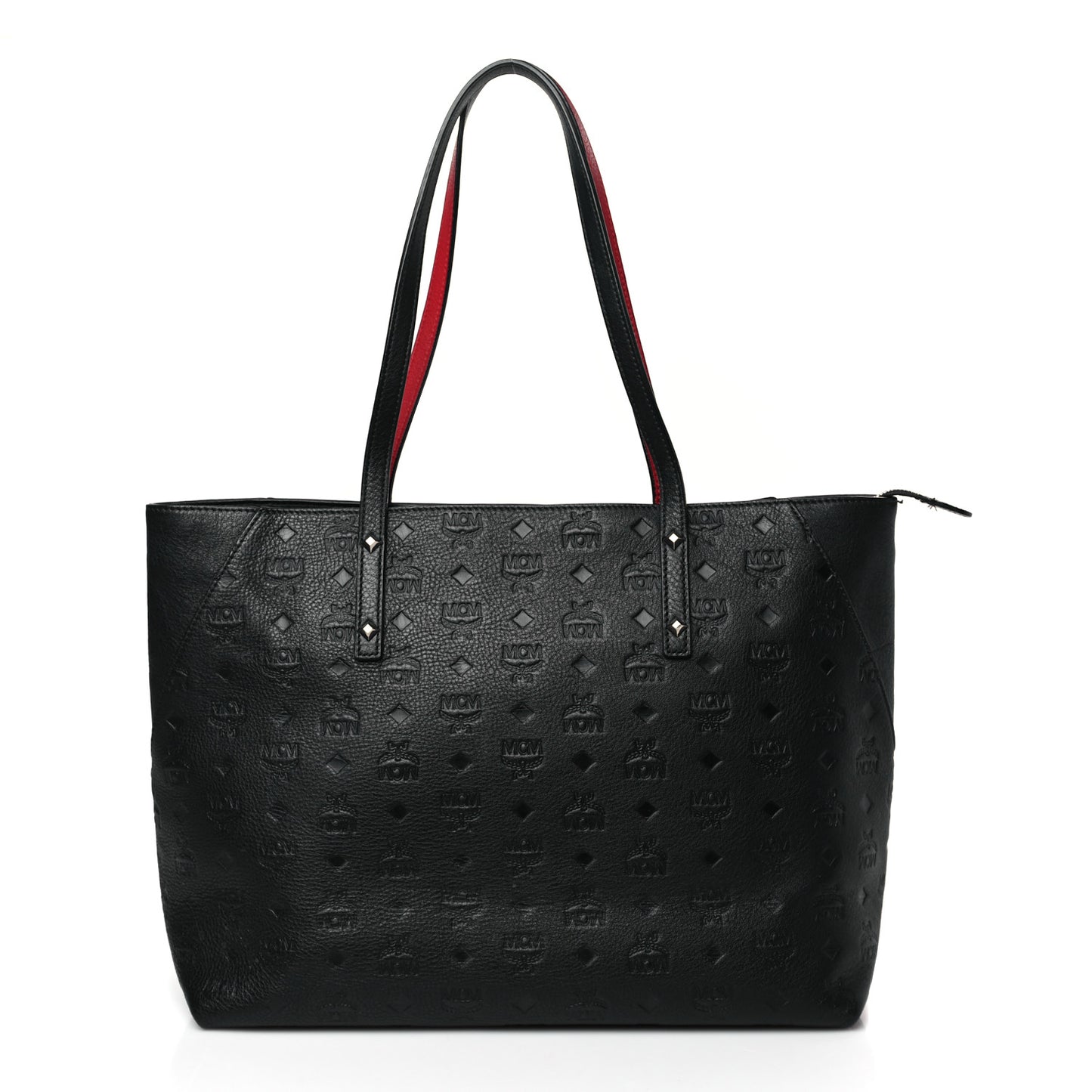 Calfskin Ottomar Monogram Medium Klara Shopper Tote Black