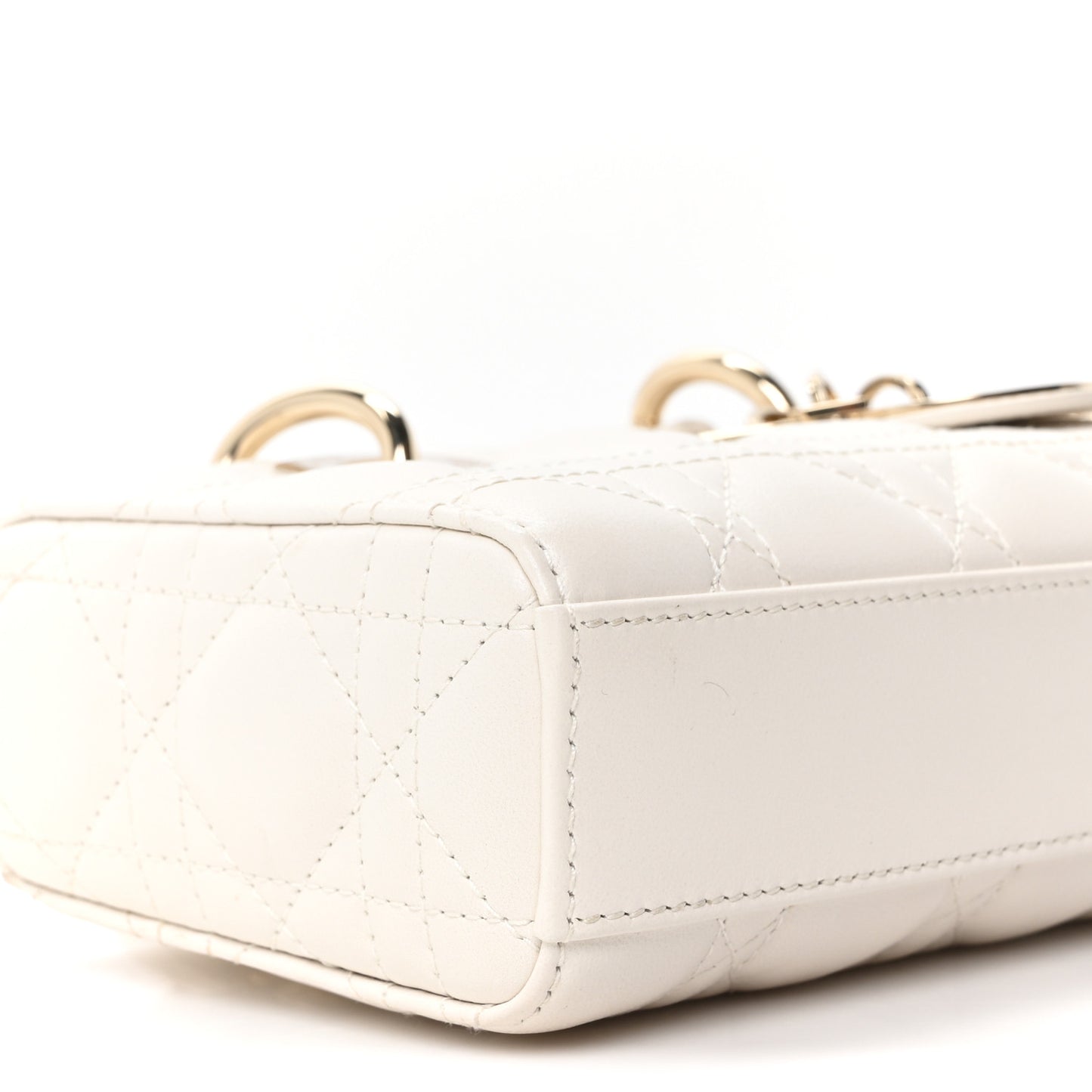 Lambskin Cannage Dioramour Micro Lady D-Joy Latte