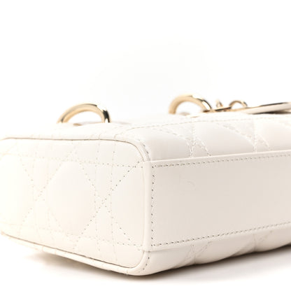 Christian Dior Lambskin Cannage Dioramour Micro Lady D-Joy Latte 9 of 11