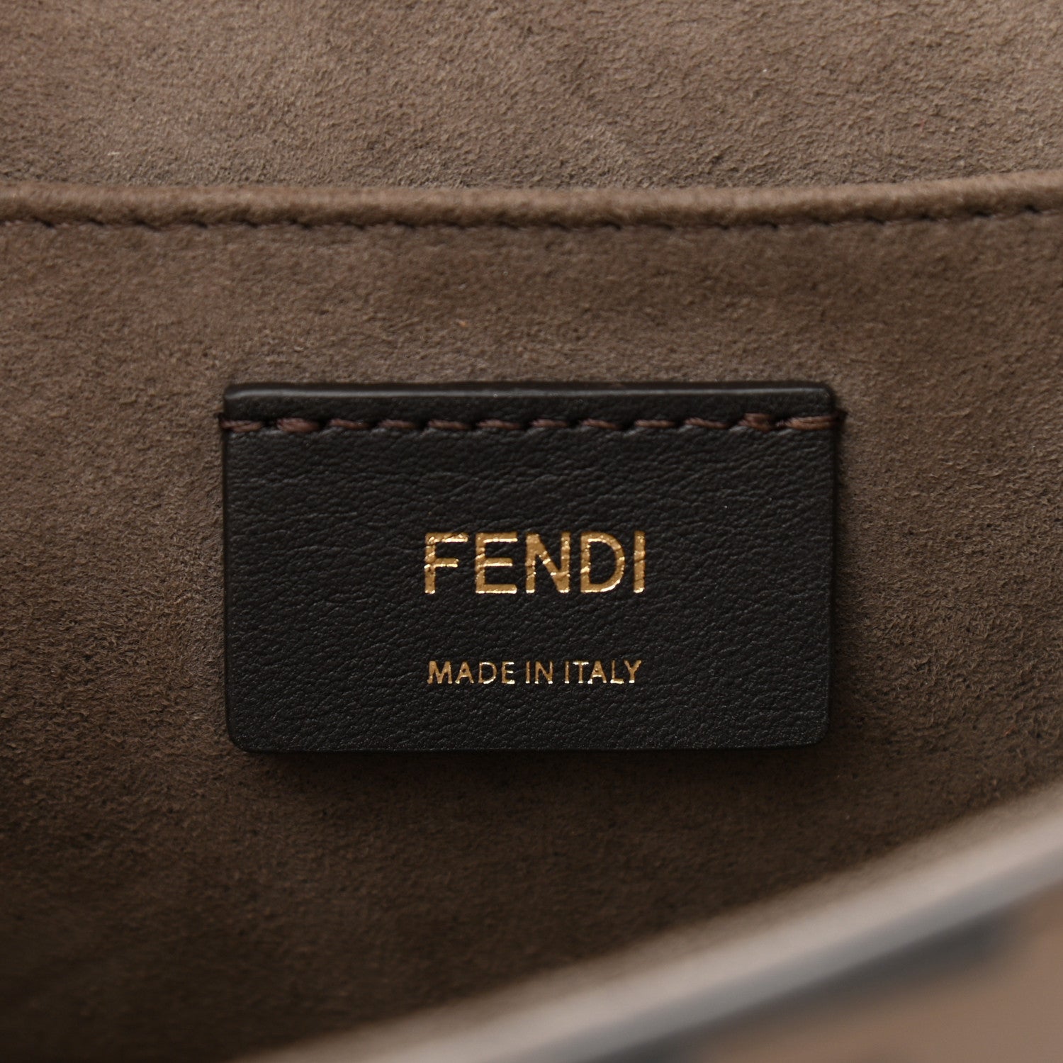 Fendi Vitello Century F is Fendi Bi-Color FF 1974 Embossed Kan I Shoulder Bag Maya Black 6 of 11