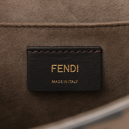 Fendi Vitello Century F is Fendi Bi-Color FF 1974 Embossed Kan I Shoulder Bag Maya Black 6 of 11