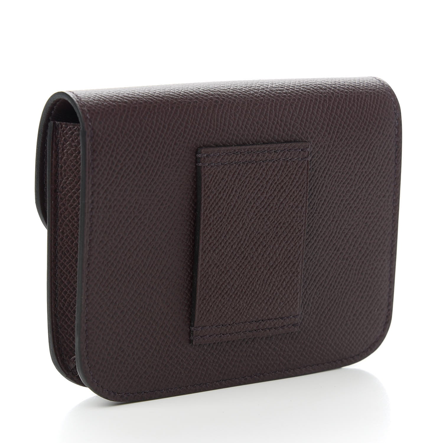 Hermes Epsom Enamel Constance Slim Wallet Rouge Sellier Framboise 3 of 11