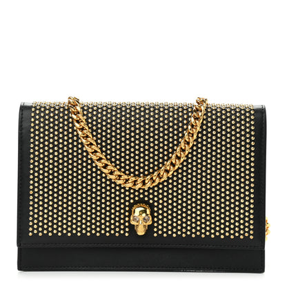 Alexander McQueen Calfskin Studded Skull Small Crossbody Bag Black 1 of 11