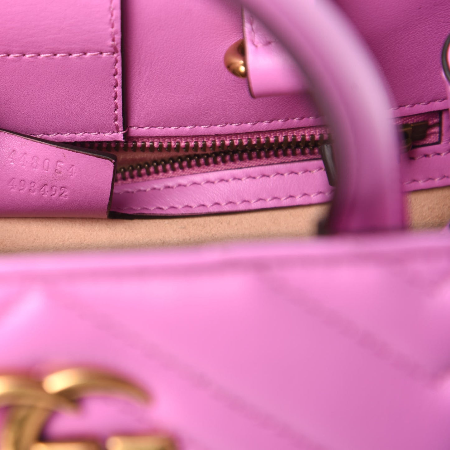 Calfskin Matelasse Small GG Marmont Tote Candy Mousse