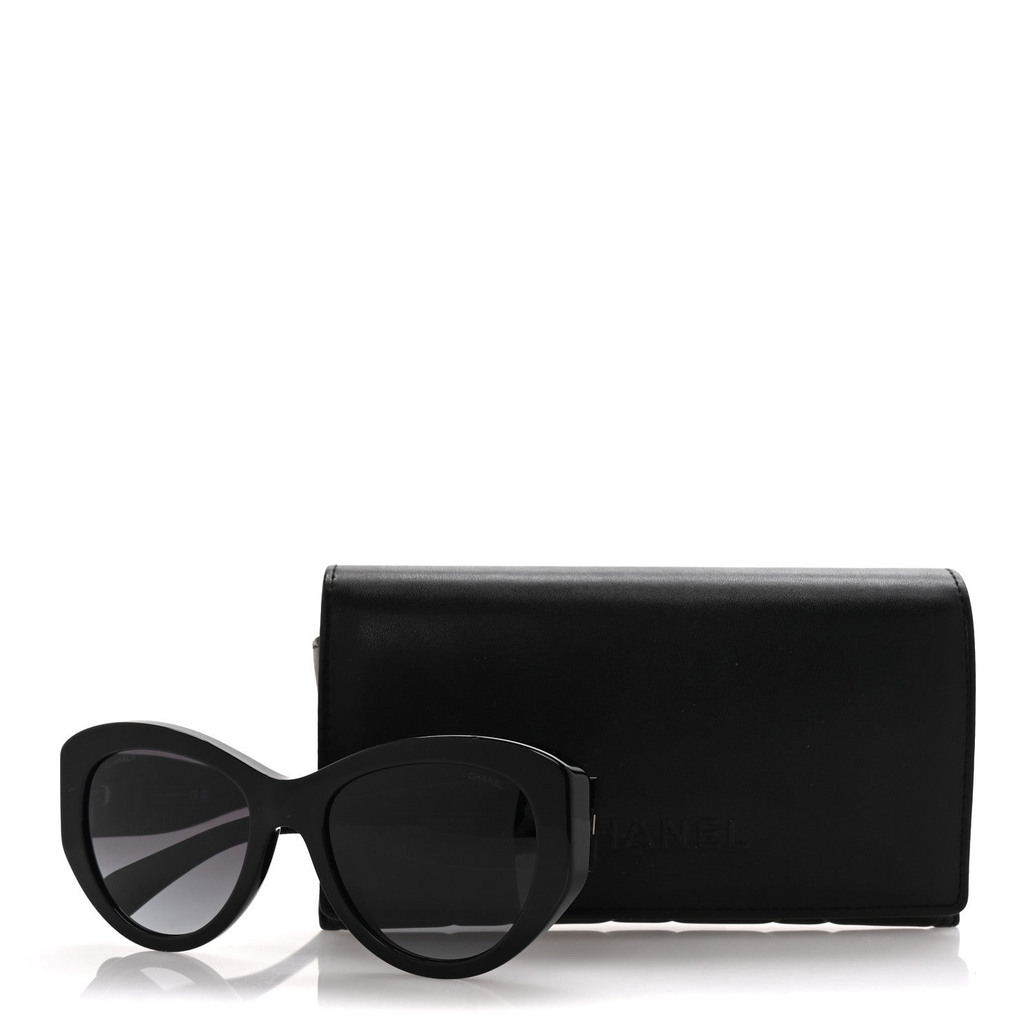 Chanel Acetate Butterfly Large CC Sunglasses 5492-A Black 8 of 8