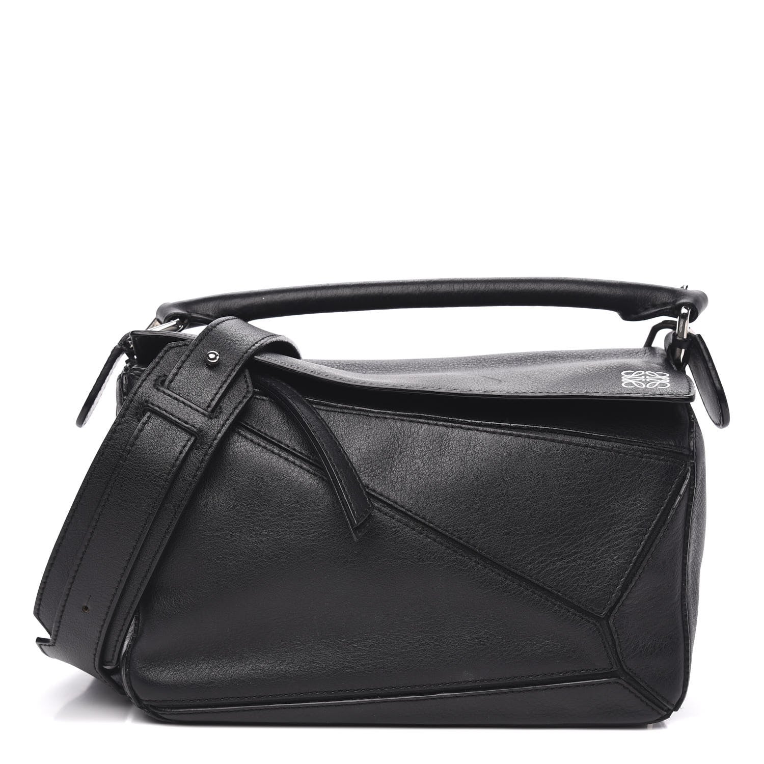 Loewe Calfskin Small Puzzle Bag Black 1 of 14