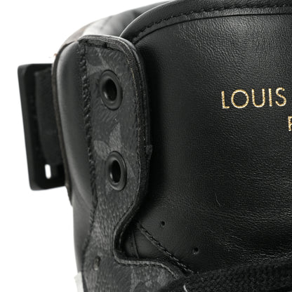 Louis Vuitton Calfskin Monogram Mens Rivoli High Top Sneakers 9.5 Black 11 of 15