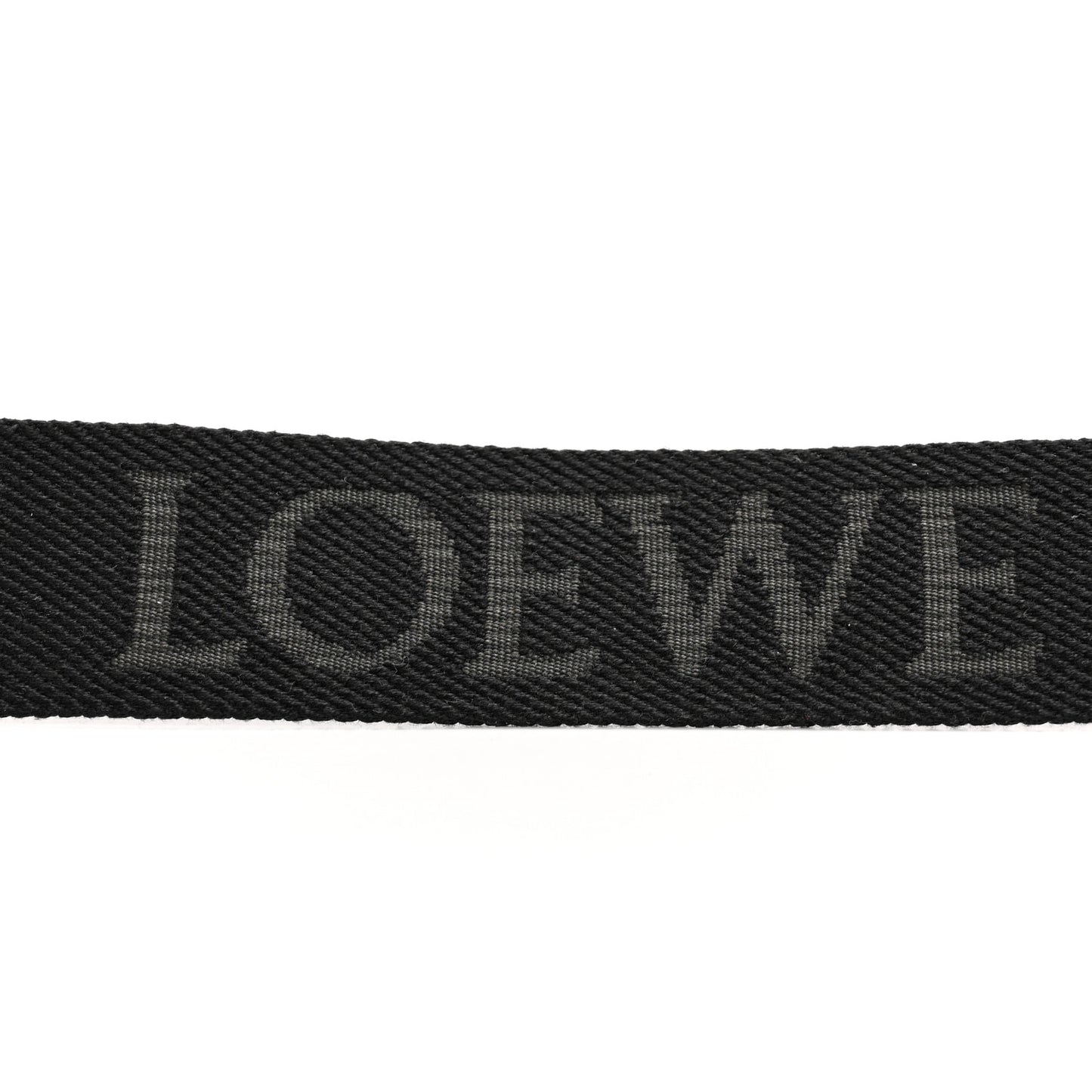 Calfskin Jacquard Webbing Anagram Strap Black
