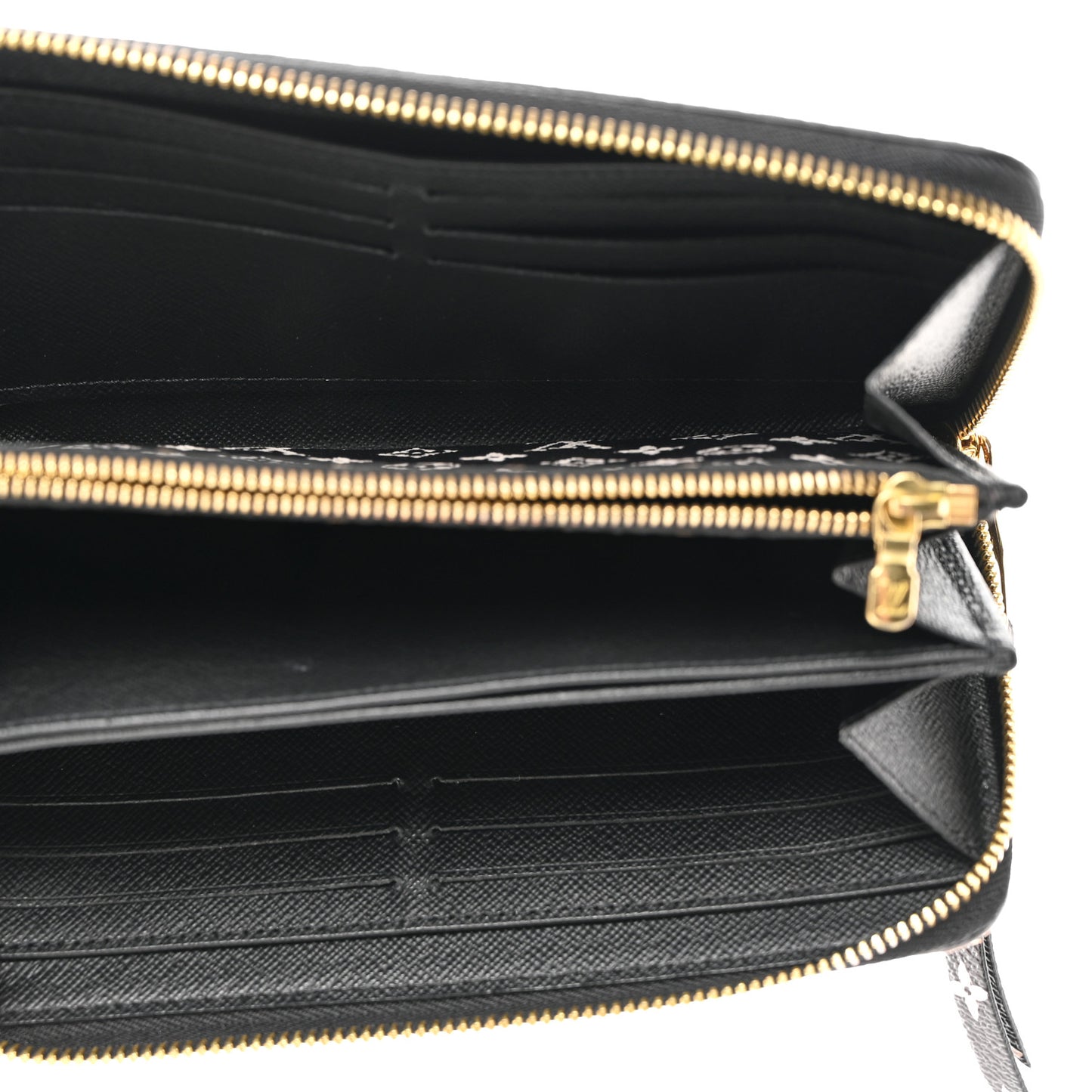 LOUIS VUITTON Monogram Giant Crafty Zippy Wallet Creme Rouge Black