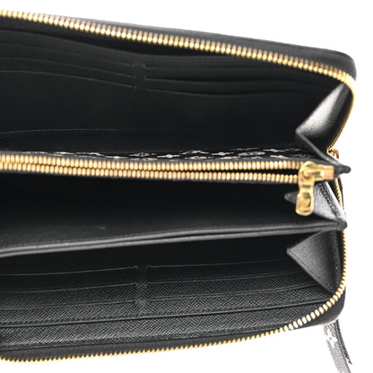 Louis Vuitton LOUIS VUITTON Monogram Giant Crafty Zippy Wallet Creme Rouge Black 5 of 8