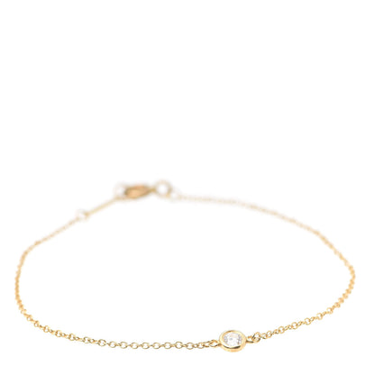 Tiffany 18K Yellow Gold Diamond .08ct Elsa Peretti Diamonds by the Yard Bracelet 1 of 6