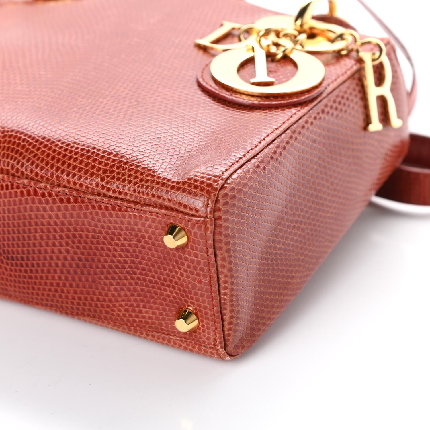 Christian Dior Lizard Mini Lady Dior Dark Orange 8 of 8