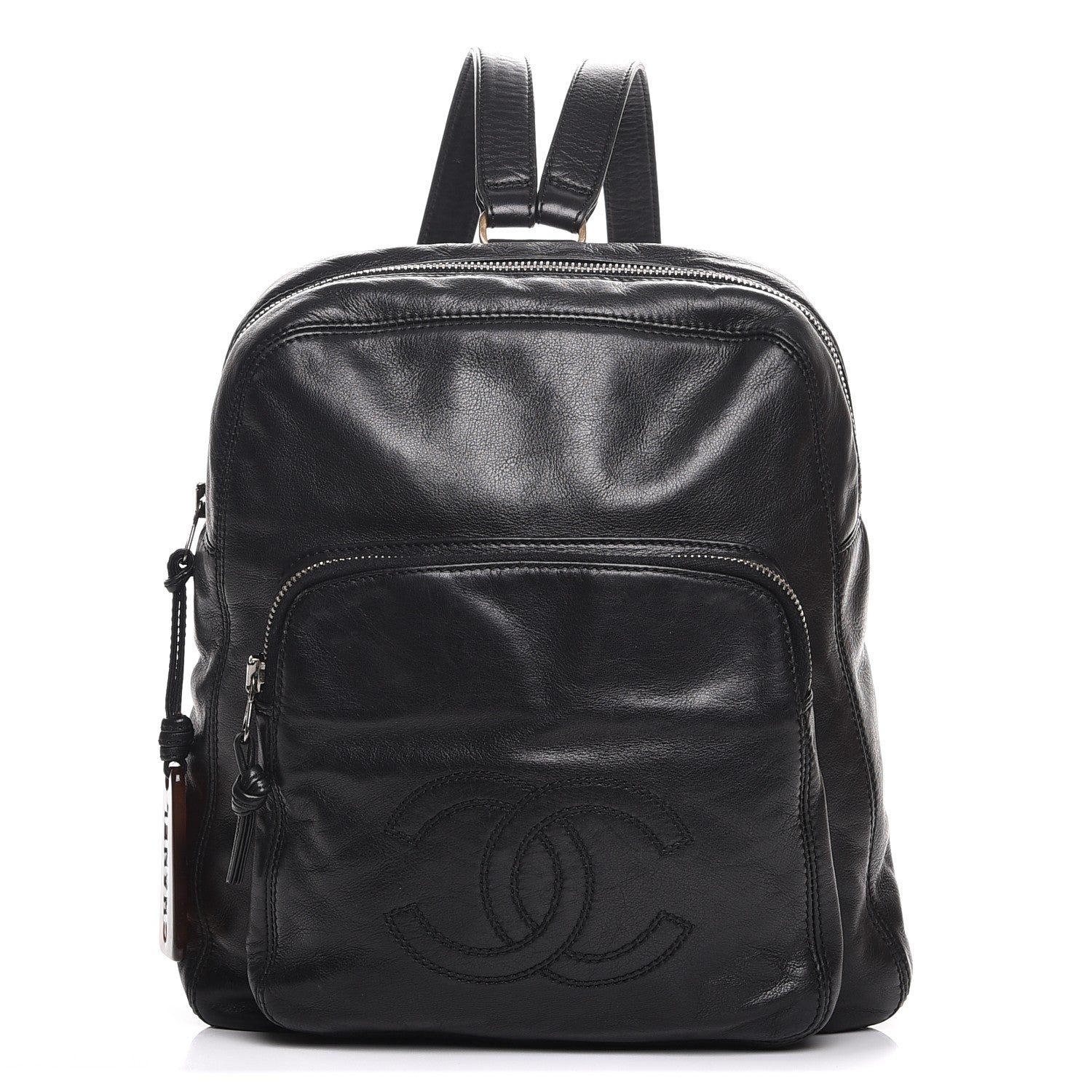 Chanel Lambskin CC Backpack Black 1 of 8