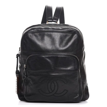 Chanel Lambskin CC Backpack Black 1 of 8