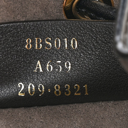 Fendi Vitello Liberty F is Fendi Bi-Color FF 1974 Embossed Mini Mon Tresor Bucket Bag Maya Black 7 of 9