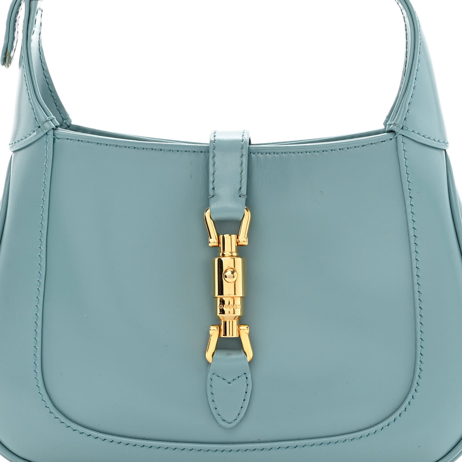 Gucci Boarded Dyana Lux Calfskin Mini Jackie 1961 Hobo Dusty Azure 8 of 12