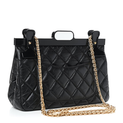 Chanel Aged Calfskin Quilted 2.55 Reissue 225 Hanger Flap Black 2 of 8