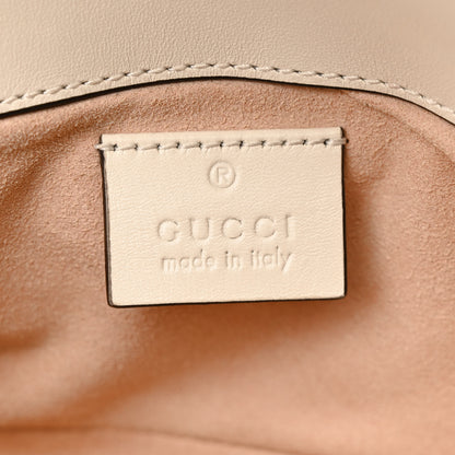 Gucci Calfskin Matelasse Super Mini GG Marmont Shoulder Bag White 6 of 14
