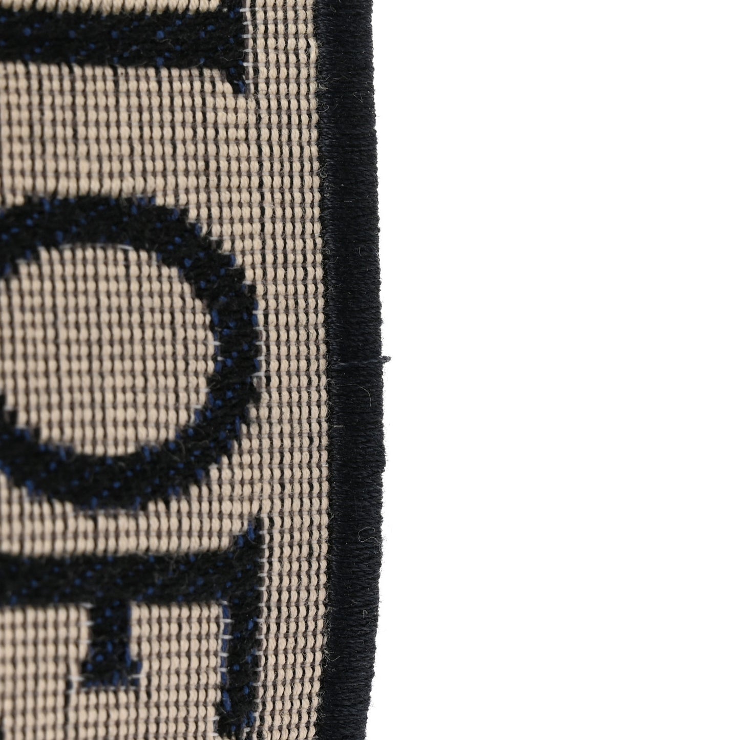Calfskin Jacquard Anagram Strap Navy Black