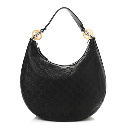 Gucci Guccissima Medium GG Twins Hobo Black 1 of 12