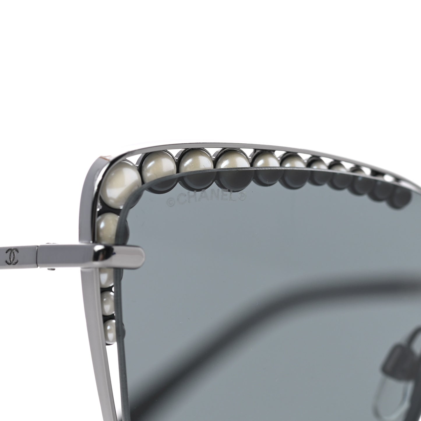 Square Frame Pearl Sunglasses 4235-H Dark Grey