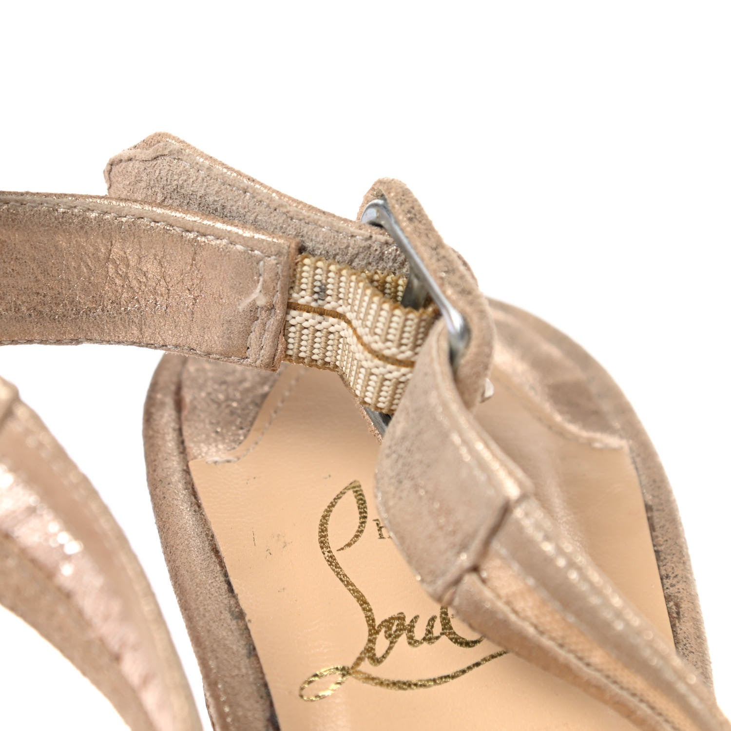 Christian Louboutin Suede Evadiva Plato 150 Platform Pumps 36.5 Nude 9 of 11