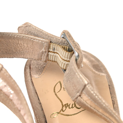 Christian Louboutin Suede Evadiva Plato 150 Platform Pumps 36.5 Nude 9 of 11