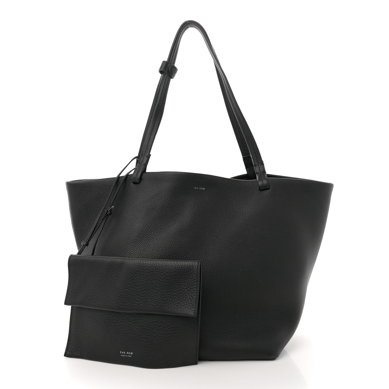 The Row Grained Calfskin Park Tote Three Black 2 of 11
