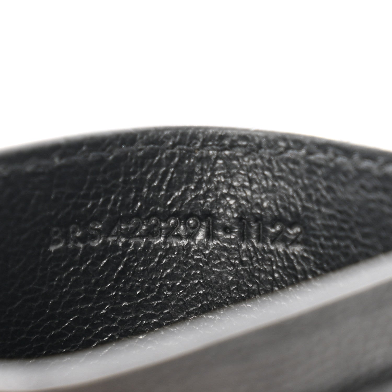 Saint Laurent Grain De Poudre Matelasse Chevron Monochrome Monogram Credit Card Case Black 7 of 9