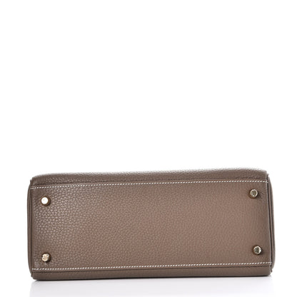 Hermes Taurillon Clemence Kelly Retourne 28 Etoupe 8 of 37