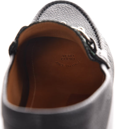 Gucci Calfskin Web Mens Horsebit Driver Loafers 8.5 Black 8 of 9