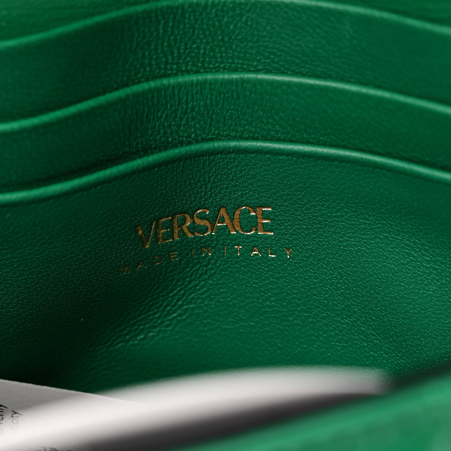 Versace Nappa Quilted Virtus Evening Bag Green 6 of 10