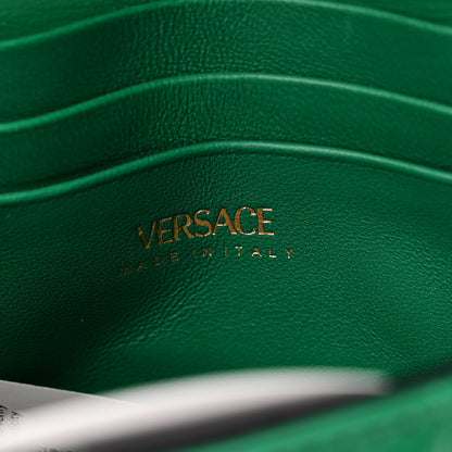 Versace Nappa Quilted Virtus Evening Bag Green 6 of 10
