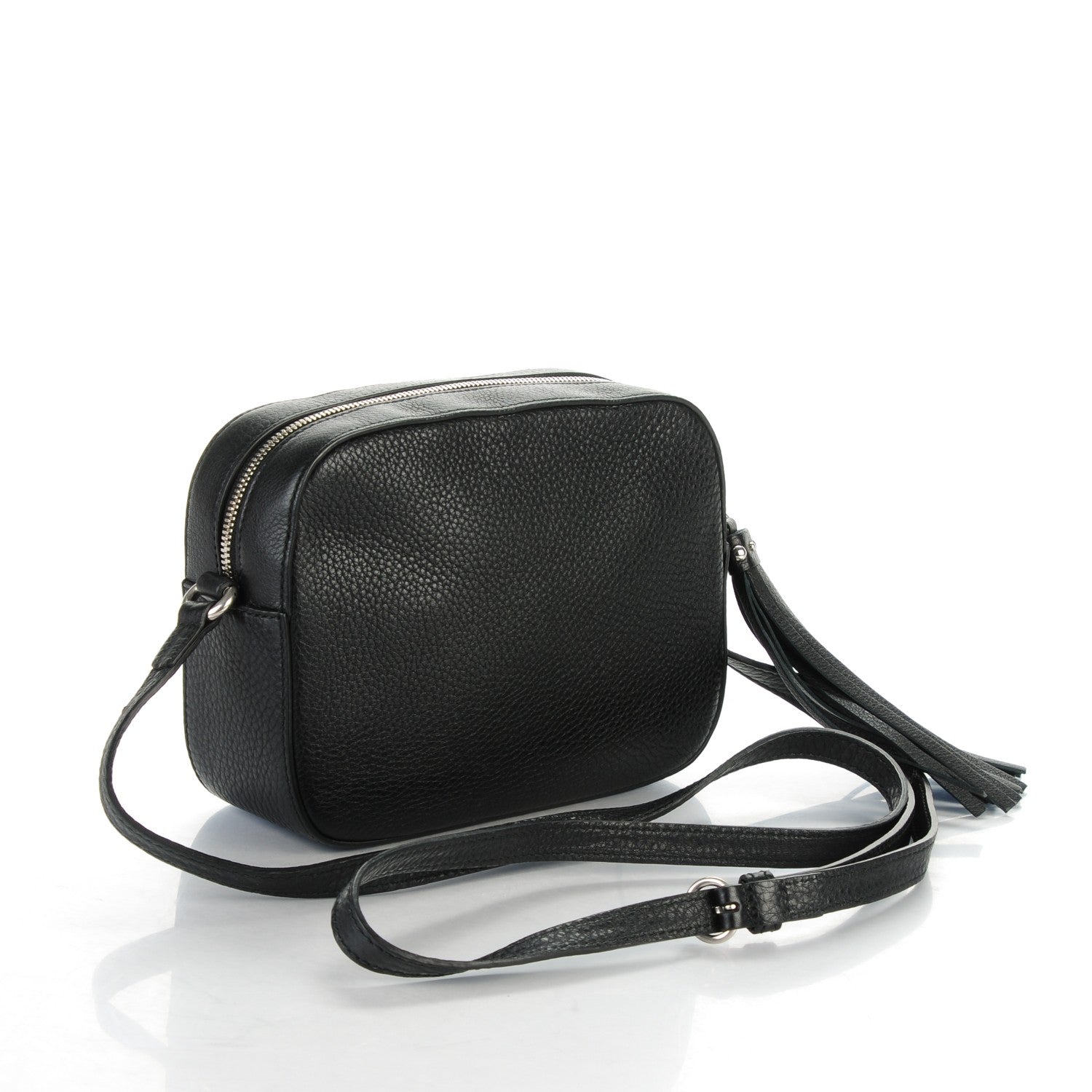 Gucci Pebbled Calfskin Studded Small Soho Disco Bag Black 3 of 7