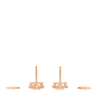 Van Cleef & Arpels 18K Rose Gold Diamond Fleurette Earrings 3 of 5