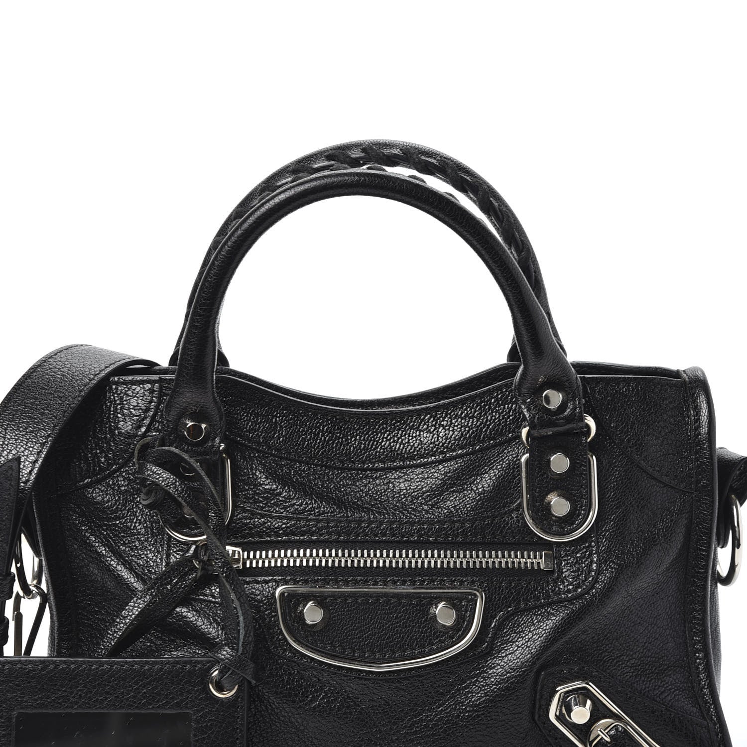 Balenciaga Chevre Silver Metallic Edge Hardware Mini City Black 9 of 9