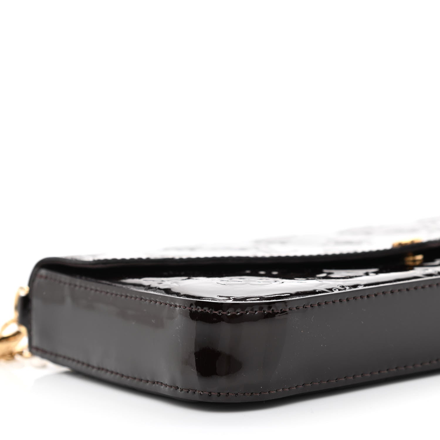 Louis Vuitton Vernis Pochette Felicie Chain Wallet Amarante 12 of 14