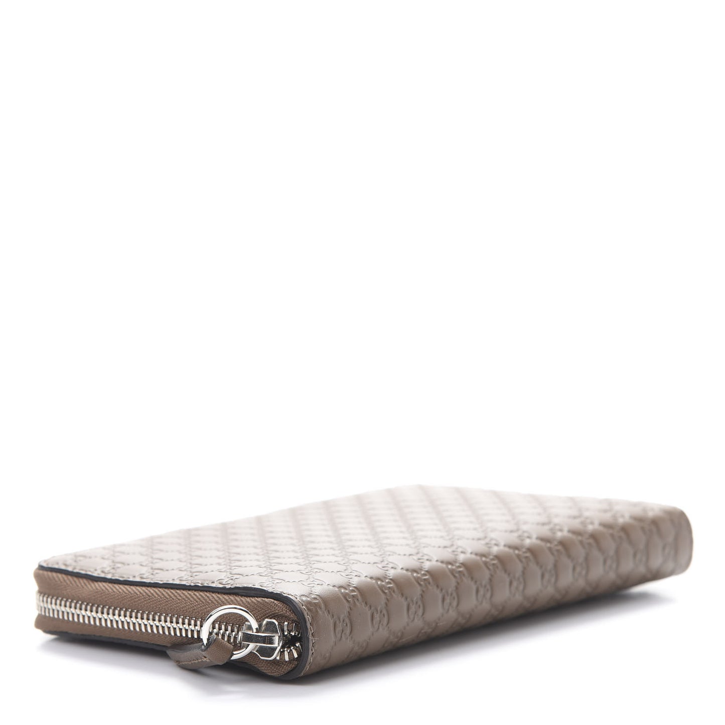 Microguccissima Large Zip Around Organizer Wallet Acero