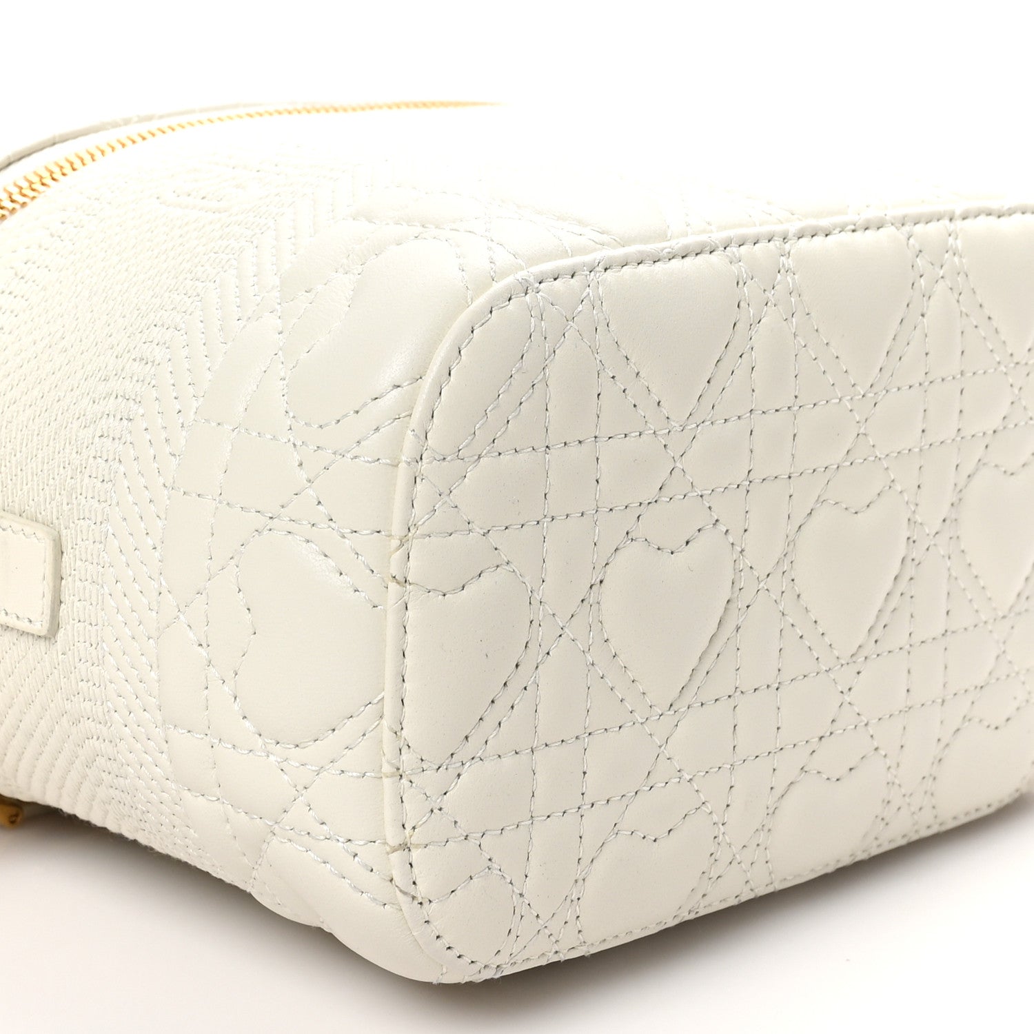 Christian Dior Lambskin Cannage DiorAmour Small Diortravel Vanity Case Latte 8 of 9