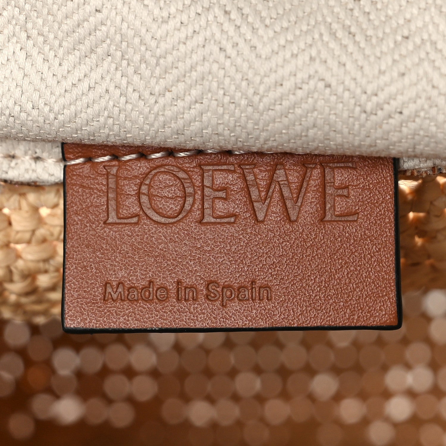 Loewe Calfskin Raffia Bucket Bag Natural Tan 5 of 7