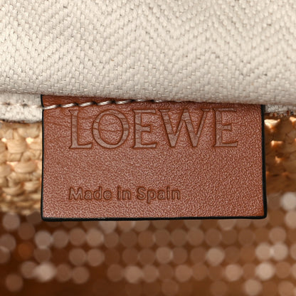 Loewe Calfskin Raffia Bucket Bag Natural Tan 5 of 7