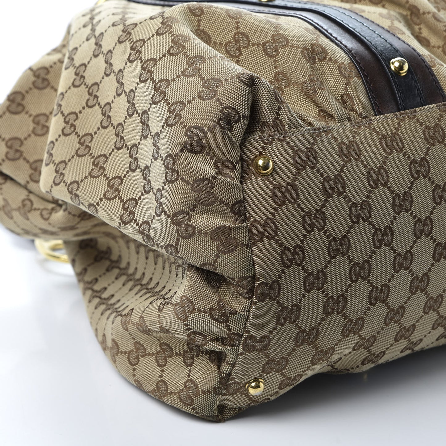 Monogram Medium Interlocking Icon Tote Dark Brown