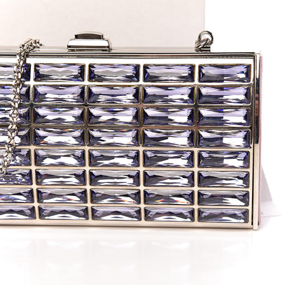 Judith Leiber Swarovski Crystal Minaudiere Clutch Purple 12 of 13