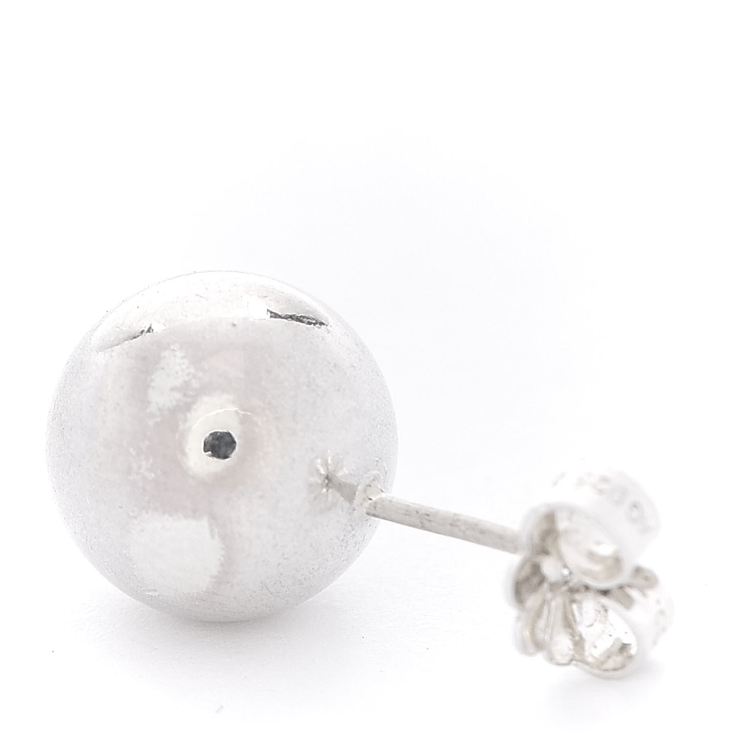 Tiffany Sterling Silver 10mm HardWear Ball Earrings 4 of 7