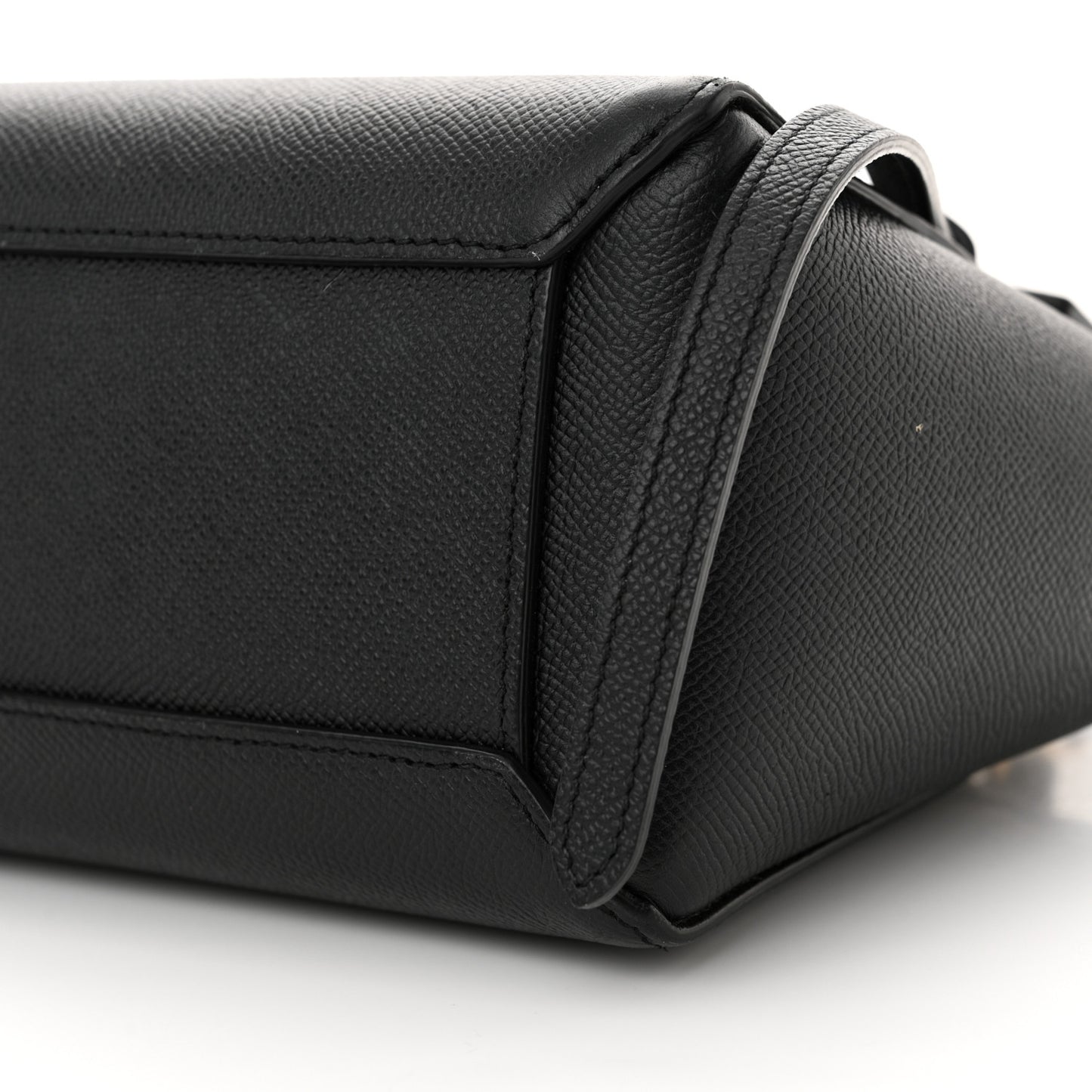 Grained Calfskin Nano Belt Bag Black